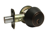 Dark Oil Rubbed Bronze Single Cylinder Deadbolt