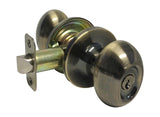 Antique Brass Oval Style Entry Door Knob 6093ab-et