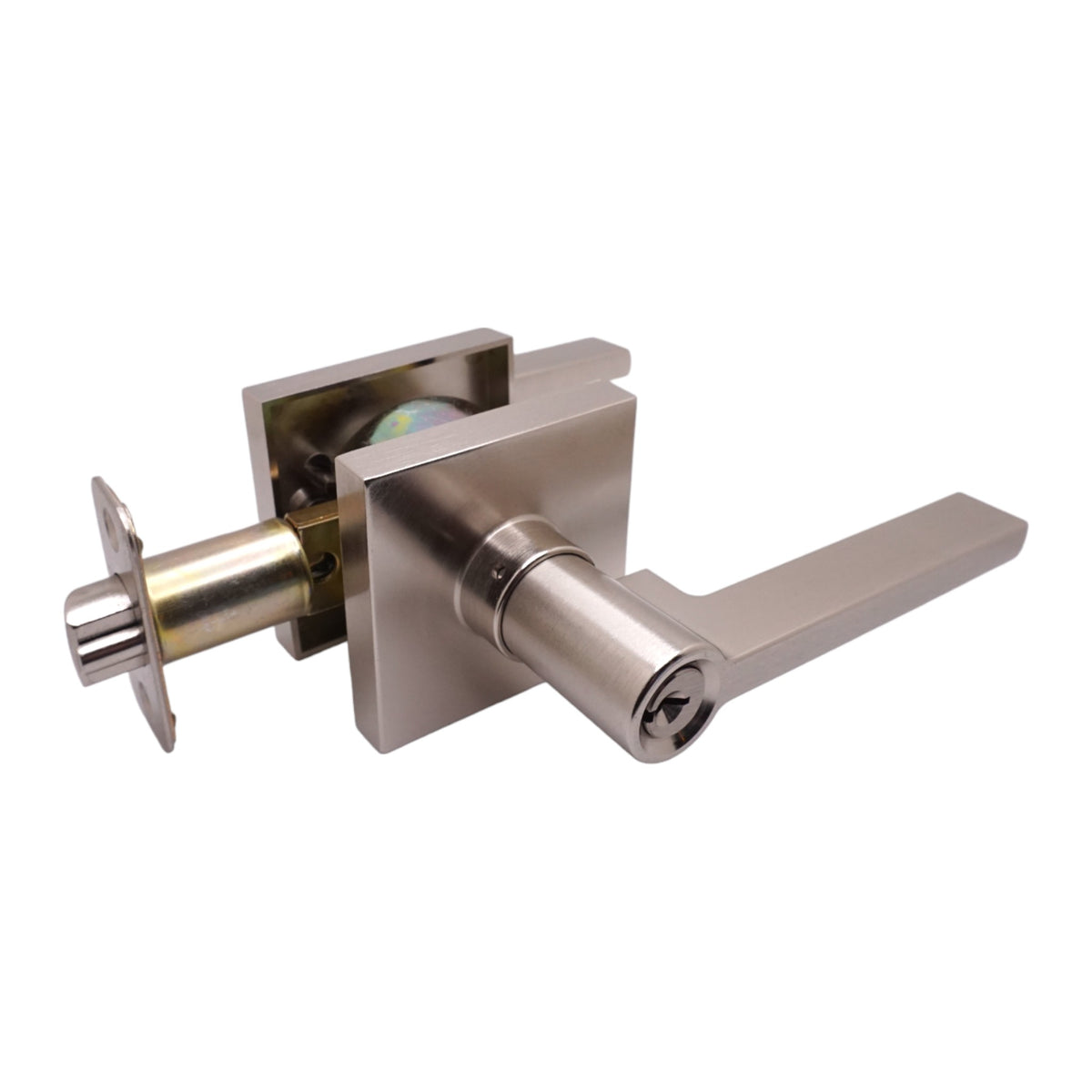 Provence Door Pulls Round Entry Front Door Handle - Brushed Satin Nickel, 304 Stainless Steel Modern
