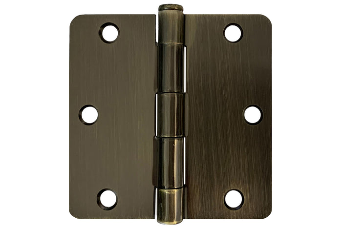 Antique Brass Finish Door Hinge 3.5 inch with 1/4 inch radius