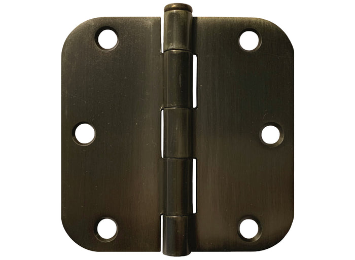 Antique Brass Finish Door Hinge 3.5 inch with 5/8 inch radius