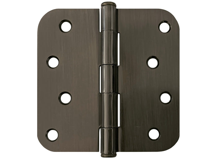 Antique Brass Exterior Door Hinge 4 inch with 5/8 inch radius