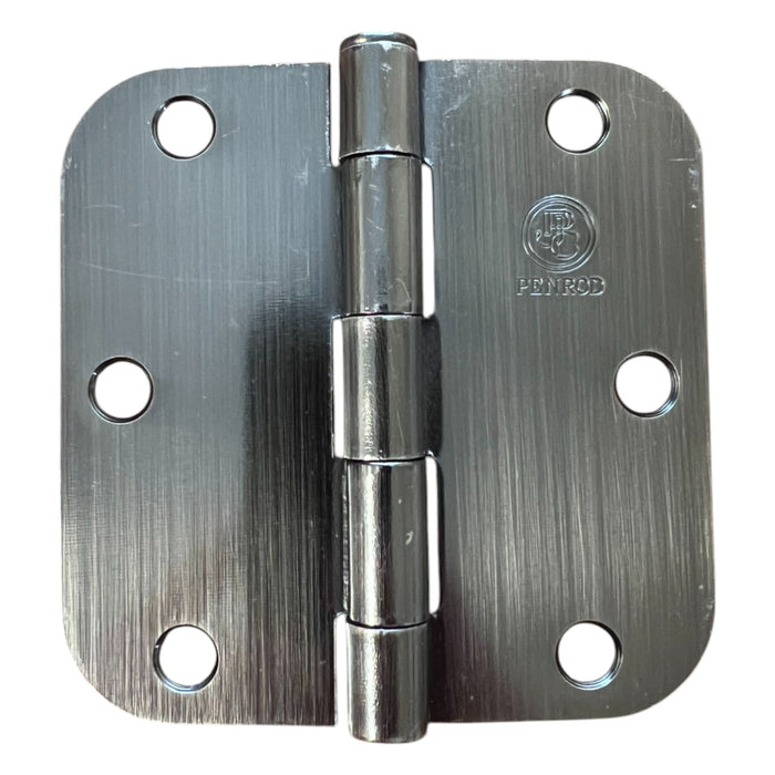 Antique Nickel Penrod Door Hinge 3.5 inch with 5/8 inch radius