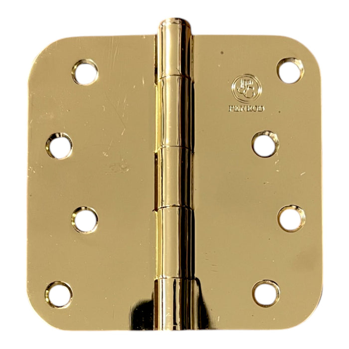 Bright polished brass penrod brand door hinge 4 inch with 5/8 inch radius