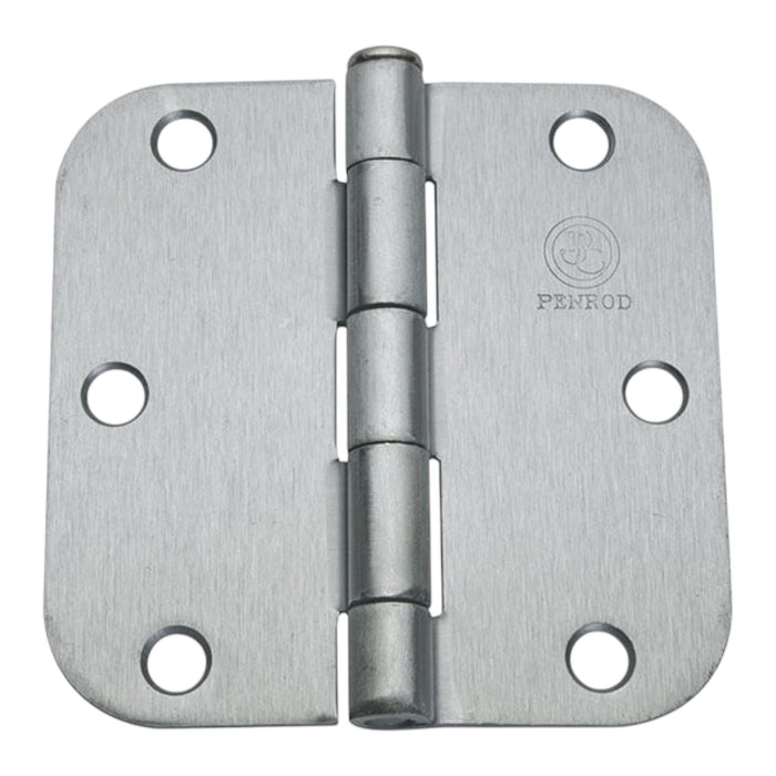 Dull Chrome Finish Penrod Door Hinge 3.5 inch with 5/8 inch radius