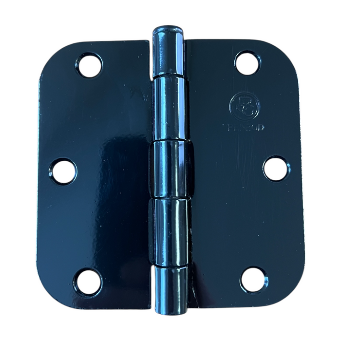 Gloss Black Penrod Door Hinge 3.5 inch with 5/8 inch radius