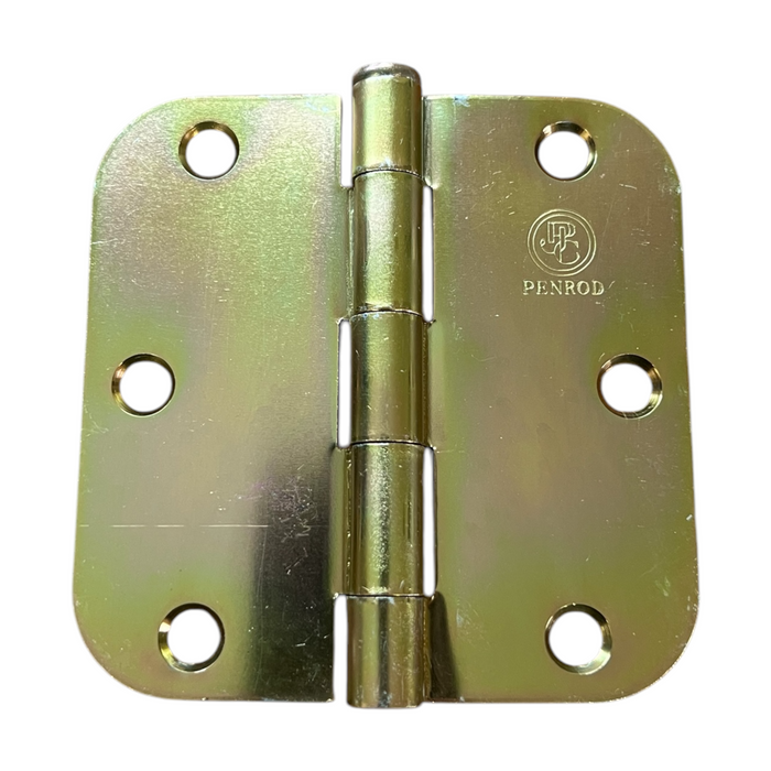 Zinc Dicromate Penrod Door Hinge 3.5 inch with 5/8 inch radius