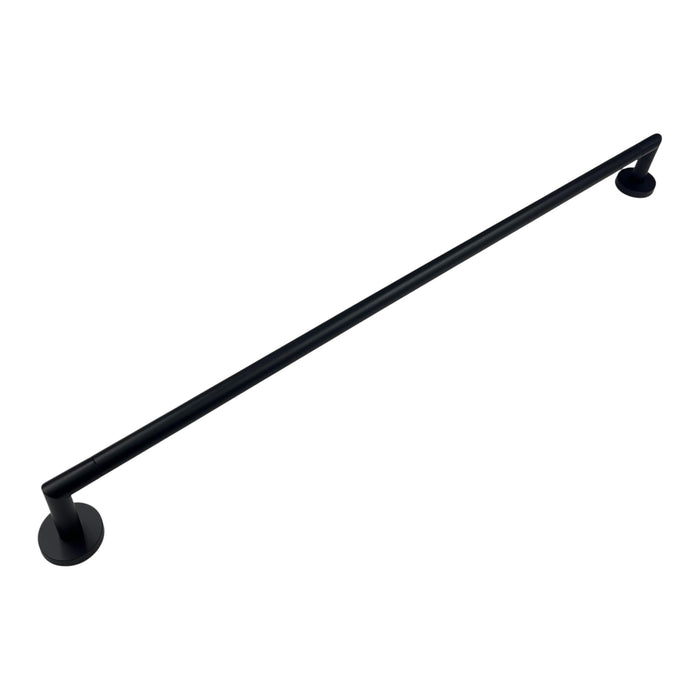 Black towel bar on a white background