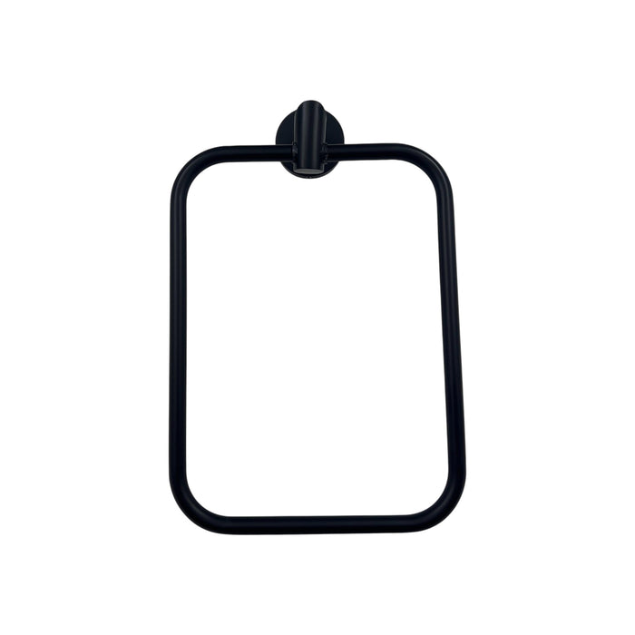 Black rectangular frame with a clip on a white background