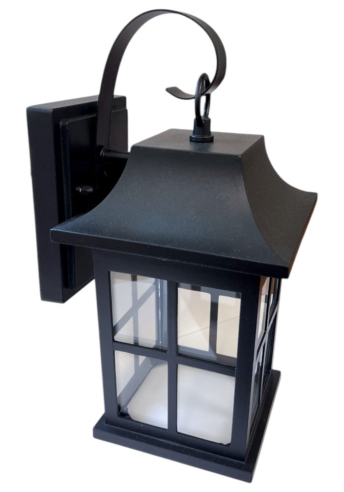 Black carriage style wall sconce 12