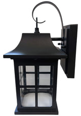 12" Carriage Style Wall Sconce Black Finish
