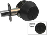 black single cylinder deadbolt
