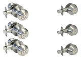 3 Pack Combo Round Entry Knob and Deadbolt