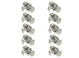 Satin Nickel Round Passage Door Knob Contractor Pack 10 piece set
