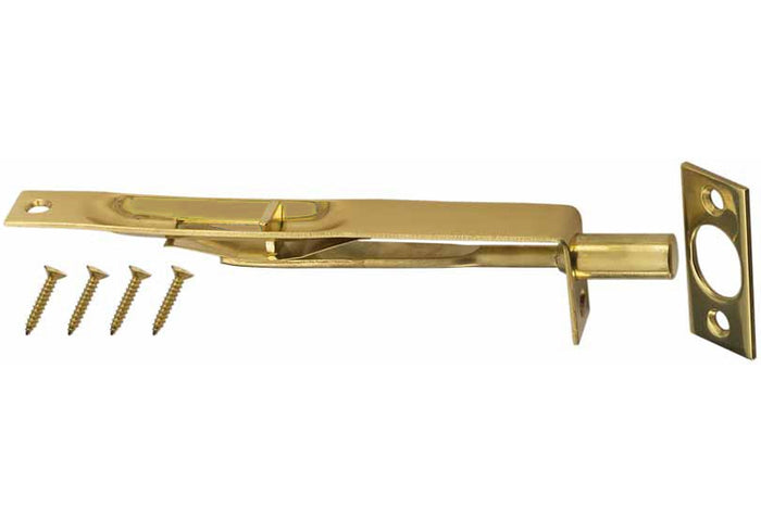 Polished Brass Flushbolt with Strikeplate