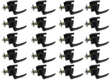 20 Pack of Black Modern Privacy Door Handles. Contractor Pack Door Hardware.