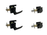 2 Pack-Contractor Pack 8048NBL Black Square Entry Lever/Deadbolt Combo Keyed Alike