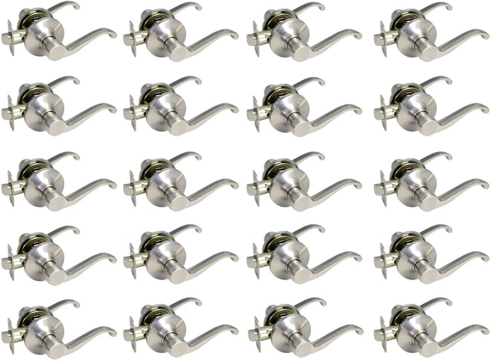 20 Pack of Satin Nickel Passage Door Handles