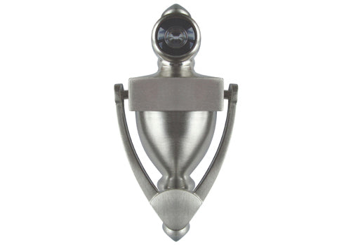 Satin Nickel Door Knocker with Viewer