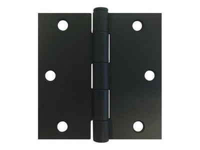 3.5 Inch Black Door Hinge with Square Corners