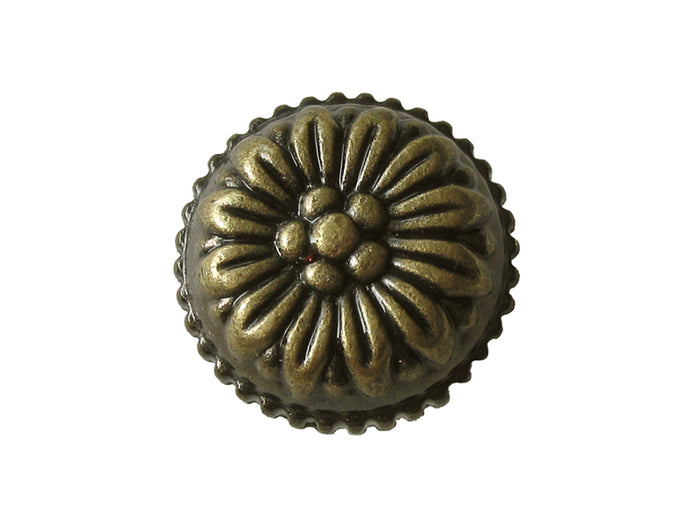 Antique Brass Cabinet Knob with an Attractive Flower Design