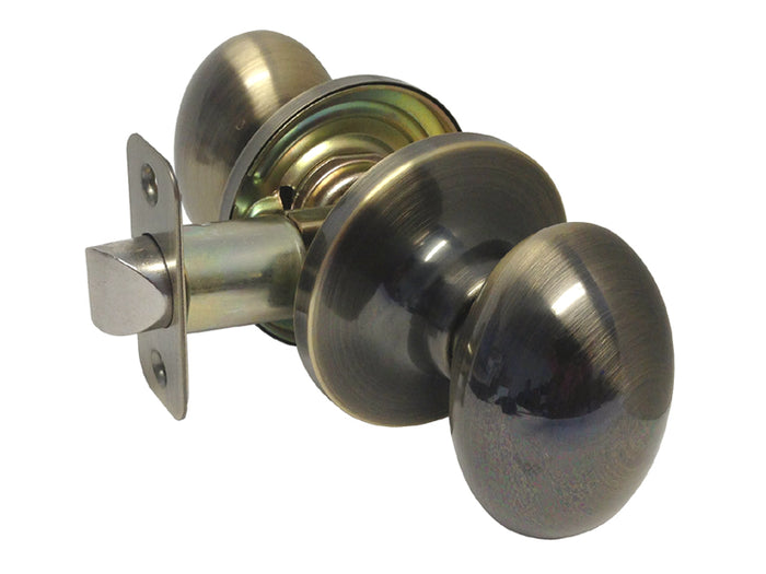 Passage Antique Brass Finish Door Oval Knob