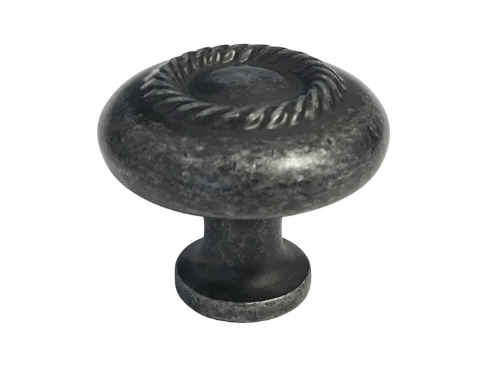 Antique Pewter Rope Knob 117-32