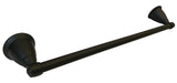 Matte Black 18" Towel Bar with Round Base.