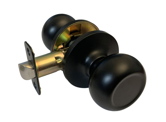 Black Finish Passage Round Knobs - Style: 5765NBL