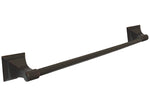 Dark Oil Rubbed Bronze 24" Towel Bar with Square Base.