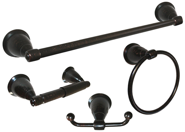 Dark Oil Rubbed Bronze Towel Bar Kit with 18