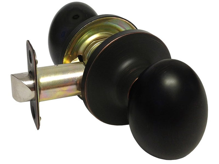 Dark Oil Rubbed Bronze Passage Oval Knobs - Style: 6093DBR