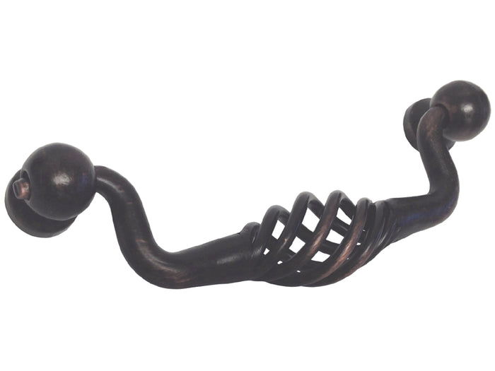 Oil Rubbed Bronze Birdcage Cabinet Pull 3 3/4