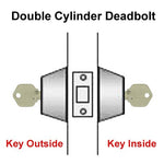 Polished Chrome Double Cylinder Deadbolt
