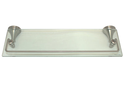 Satin Nickel Bathroom Glass Shelf