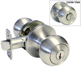 Satin Nickel Round Entry Door Knob