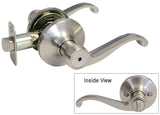 Satin Nickel Privacy Door Lever Detail