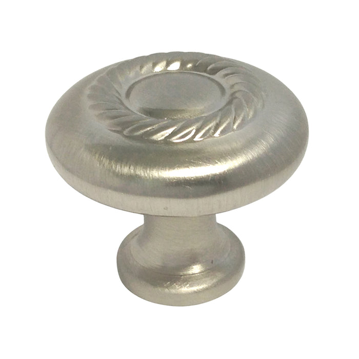 Satin Nickel Rope Knob 1 1/4