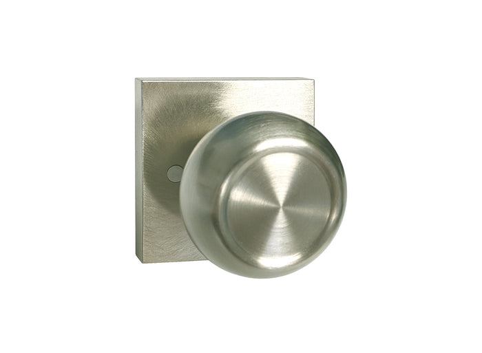 Satin Nickel Square Plate Dummy Knob- Style:5765-6085DC