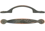 Oil Rubbed Bronze Cabinet Pull with a Leaf Motif