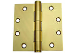 4.5 inch polished brass commercial door hinge