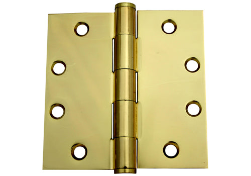 4.5 inch polished brass commercial door hinge