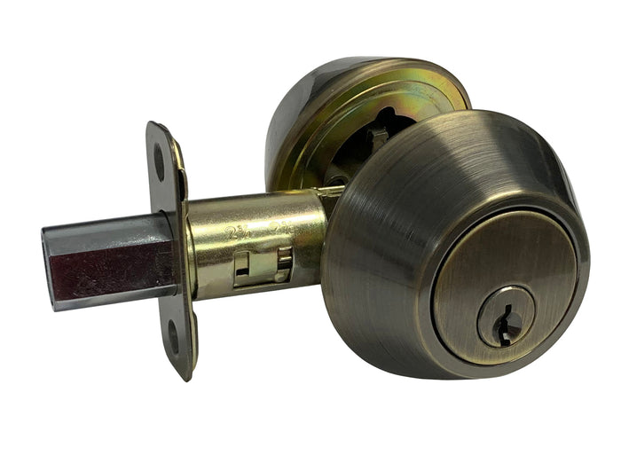 Antique Brass Double Cylinder Deadbolt