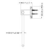 16704 towel ring base dimensions