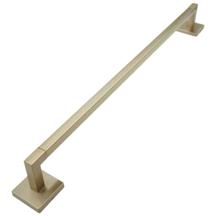 Champagne Bronze Modern Square 24-Inch Towel Bar