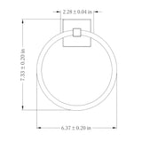 Satin Nickel Modern Square Towel Ring