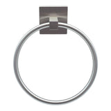 Satin Nickel Modern Square Towel Ring