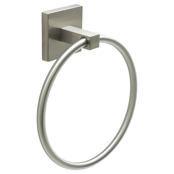 Satin Nickel Modern Square Towel Ring