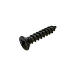 1" Black Wood Screw on white background
