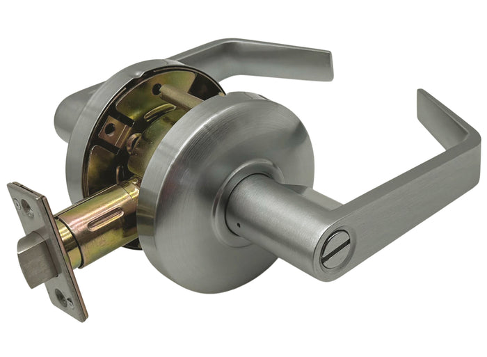 Commercial Satin Chrome Heavy Duty Privacy Door Handle  - Style: 58330SC